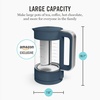 image:imageMartha Stewart Electric Kettle with Removable Stainless Steel Tea Infuser Glass Carafe17L 7 Cups Hot Water Boiler 4 Presets Keep Warm amp Auto ShutOff Cordless 360 Swivel Base Linen CreamIndigo Blue